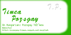 timea pozsgay business card